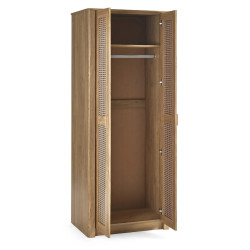 Sydney 2 Door Wardrobe natural oak effect opened