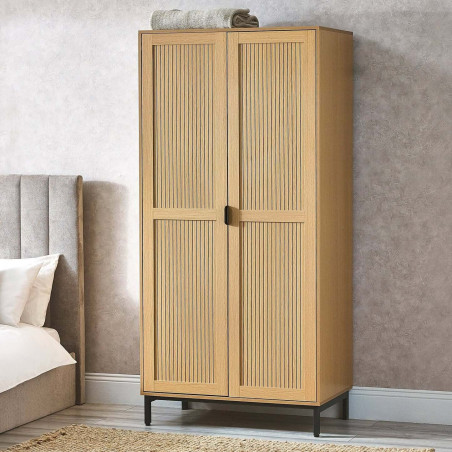 Sia 2 Door Wardrobe in Oak Effect