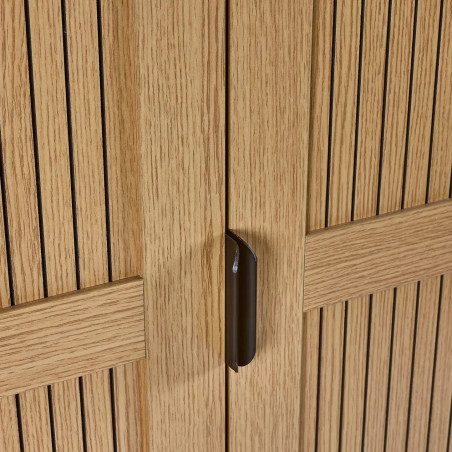 Sia 2 Door Wardrobe in Oak Effect handle