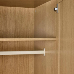 Sia 2 Door Wardrobe in Oak Effect hanging rail