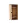 Sia 2 Door Wardrobe in Oak Effect opened