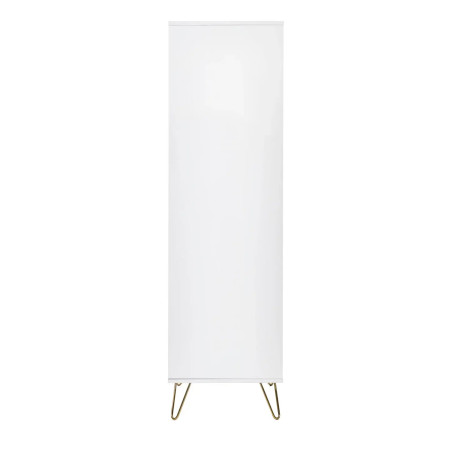 Murano 2 Door 1 Drawer Wardrobe in Matt White side