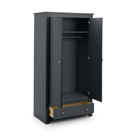 Radley  2 Door Wardrobe Black opened