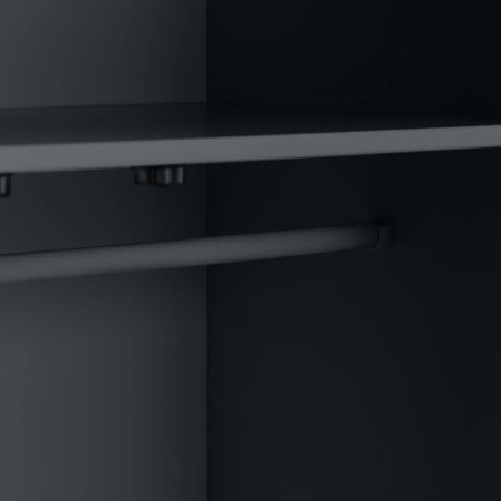 Radley  2 Door Wardrobe Black hanging rail