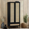 Padstow 2 Door Wardrobe Black