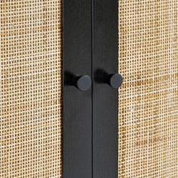 Padstow 2 Door Wardrobe Black handles