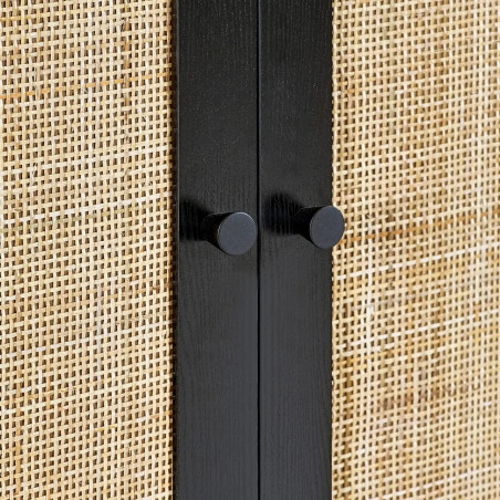 Padstow 2 Door Wardrobe Black handles