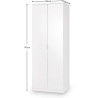 Manhattan 2 Door Wardrobe White dimensions
