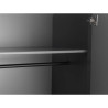 Chloe 2 Door 1 Drawer Wardrobe Grey hanging rail