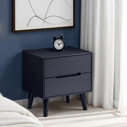 Alicia 2 Drawer Bedside Black closed