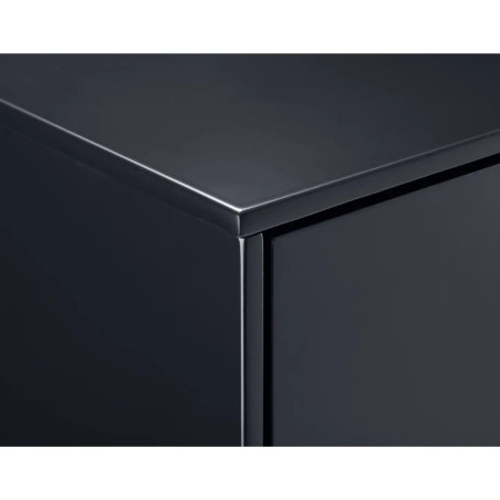 Alicia 2 Drawer Bedside Black top