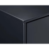 Alicia 2 Drawer Bedside Black top