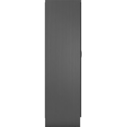 Nevada 6 Door 2 Drawer Mirrored Wardrobe Grey Gloss/Light Oak Effect Veneer - Home Divine