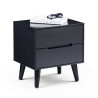 Alicia 2 Drawer Bedside Black drawers
