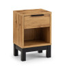 Bali 1 Drawer Bedside light oak closed