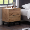 Bali 2 Drawer Bedside light oak