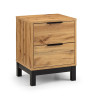 Bali 2 Drawer Bedside light oak closed