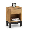 Bali 1 Drawer Bedside light oak front