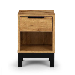 Bali 1 Drawer Bedside light oak shelf
