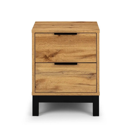 Bali 2 Drawer Bedside light oak closed drawers