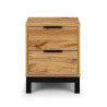 Bali 2 Drawer Bedside light oak closed drawers