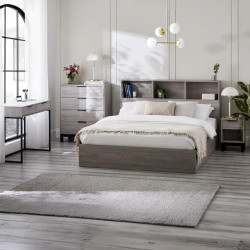 Bali 2 Drawer Bedside grey oak