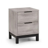 Bali 2 Drawer Bedside grey oak legs