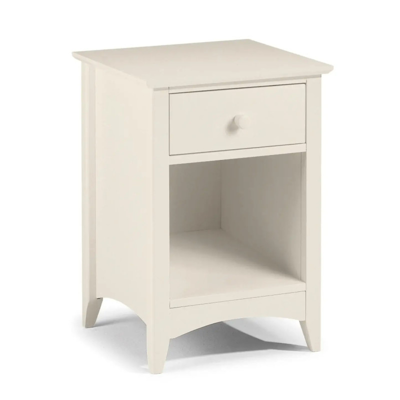 Cameo 1 Drawer Bedside Ivory closed