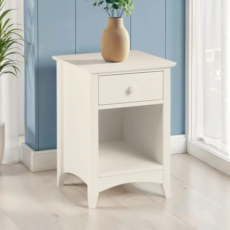 Cameo 1 Drawer Bedside Ivory