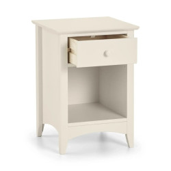 Cameo 1 Drawer Bedside Ivory opened