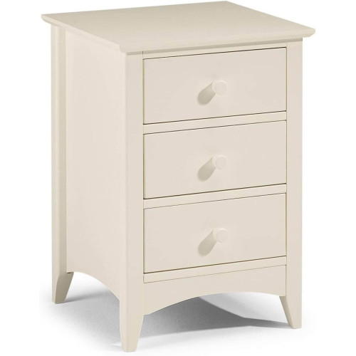 Cameo 3 Drawer Bedside Ivory
