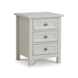 Maine 3 Drawer Bedside dove grey closed