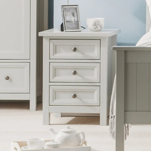Maine 3 Drawer Bedside dove grey