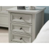 Maine 3 Drawer Bedside dove grey handles
