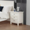 Maine 3 Drawer Bedside white