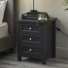 Maine 3 Drawer Bedside black
