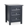 Maine 3 Drawer Bedside black closed