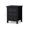 Maine 3 Drawer Bedside black dimensions