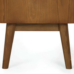 Lowry 2 Drawer Bedside Cherry Ash Wood Veneer legs
