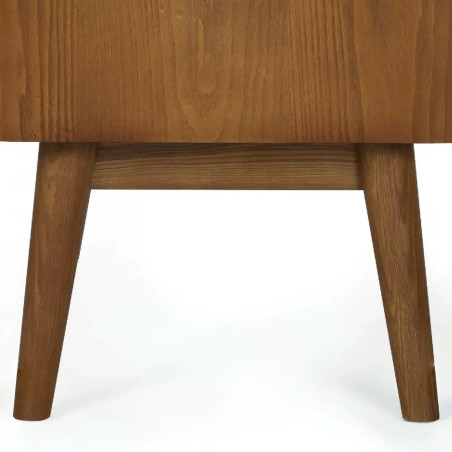 Lowry 2 Drawer Bedside Cherry Ash Wood Veneer legs