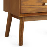 Lowry 2 Drawer Bedside Cherry Ash Wood Veneer corner