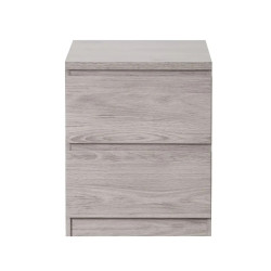 Jupiter 2 Drawer Bedside Grey Oak front
