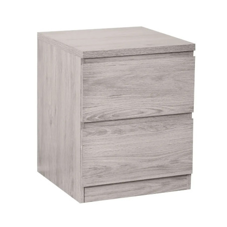 Jupiter 2 Drawer Bedside Grey Oak closed