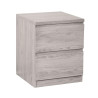 Jupiter 2 Drawer Bedside Grey Oak closed