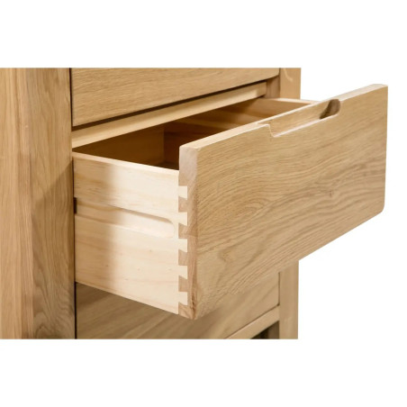 Curve 3 Drawer Bedside Oak Veneer drawer