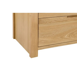 Curve 3 Drawer Bedside Oak Veneer legs