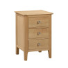 Cotswold 3 Drawer Bedside Oak Veneer closed