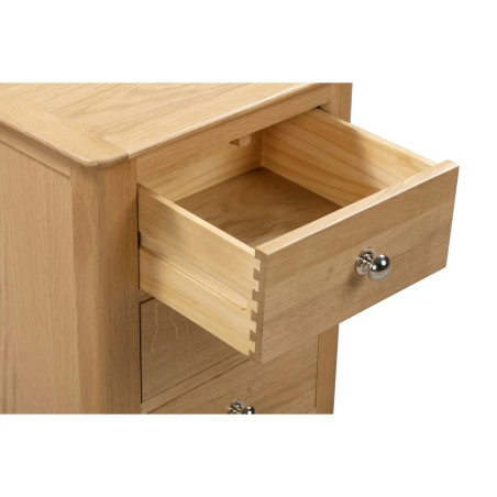 Cotswold 3 Drawer Bedside Oak Veneer drawer top