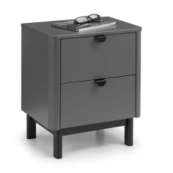 Chloe 2 Drawer Bedside Grey closed