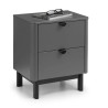 Chloe 2 Drawer Bedside Grey closed